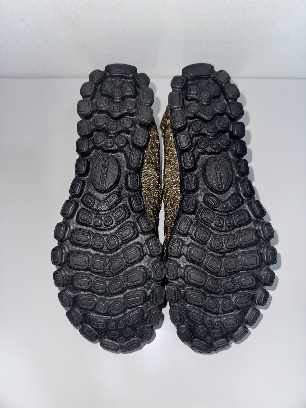 Skechers Memory Foam Bronze Metallic Woven Slip On Shoes Womens 6.5 - Picture 3 of 6